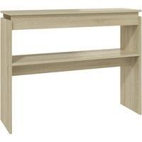 vidaXL Console Table Sonoma Oak 102x30x80 cm Engineered Wood