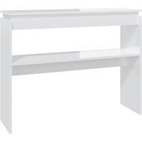 vidaXL Console Table White 102x30x80 cm Engineered Wood
