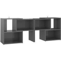 TV Cabinet High Gloss Grey 104x30x52 cm Engineered Wood
