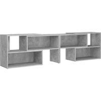 vidaXL Extendable TV Cabinet in Concrete Grey, Modern Design, Made of Engineered Wood, Dimensions 149x30x52 cm, Ideal for Living Room