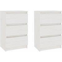 1/2x Solid Pine Wood Bedside Cabinet Bedroom Bed Cabinet Multi Colours vidaXL