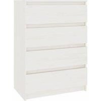 Vidaxl Side Cabinet White 60X36X84 Cm Solid Pinewood, White