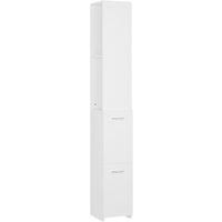 Bathroom Cabinet Cupboard Storage Shelf Washroom Rack Engineered Wood vidaXL