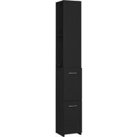 Bathroom Cabinet Cupboard Storage Shelf Washroom Rack Engineered Wood vidaXL