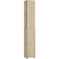 Bathroom Cabinet Sonoma Oak Engineered Wood Washroom Furniture Cupboard vidaXL