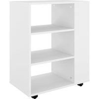 Rolling Cabinet Engineered Wood Drawer Rolling Cabinet Multi Colours vidaXL
