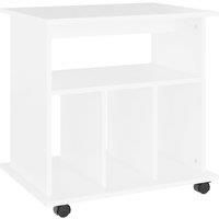 vidaXL Rolling Cabinet White 60x45x60 cm Engineered Wood