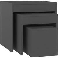 3x Nesting Tables Engineered Wood Living Room End Table Multi Colours vidaXL