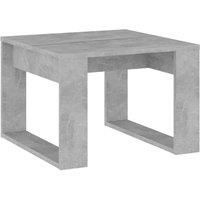 vidaXL Engineered Wood Side Table in Concrete Grey - Modern Square Table for Living Room, Bedroom, Office