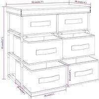 vidaXL Steel Storage Cabinet with 6 Drawers, Lightweight and Stylish, Cream-Coloured for Home and Office Use