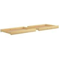 Day Bed Drawers Wooden Bed Box Storage Drawers Solid Pinewood 2 pcs vidaXL