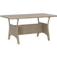 vidaXL Garden Table Grey 120x70x66 cm Poly Rattan, Grey