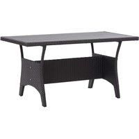 Garden Table Outdoor Dining Table Patio Lightweight Table Poly Rattan vidaXL