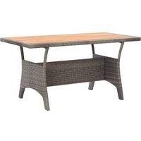 Garden Table Outdoor Dining Table Dinner Table Grey Solid Acacia Wood vidaXL