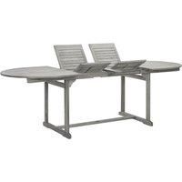 Solid Wood Acacia Garden Table Grey Patio Wooden Dinning Room Furniture vidaXL