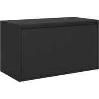 vidaXL Black Hall Bench - Modern, Engineered Wood Storage Bench Ideal for Living Room and Hallway, Space-Saving Design