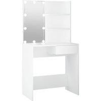 Vidaxl Dressing Table With Led White 74 5X40X141 Cm