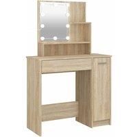 Dressing Table with LED Vanity Table Makeup Vanity Desk Cosmetic Table vidaXL