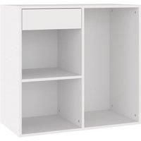 vidaXL Cosmetic Cabinet, Multifunctional White Engineered Wood Storage Unit with Ample Space, Ideal for Makeup & Accessories Organisation in Bedrooms