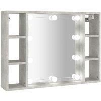 Mirror Cabinet with LED Washroom Storage Cabinet Bathroom Vanity Unit vidaXL
