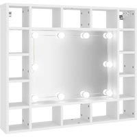 Mirror Cabinet with LED Cosmetic Mirror Cabinet Bedroom Storage Cabinet vidaXL