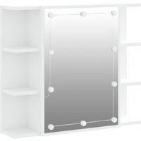 Vidaxl Mirror Cabinet With Led White 70X16 5X60 Cm