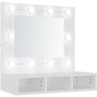 Mirror Cabinet with LED Wall-mounted Mirror Cabinet Storage Cupboard vidaXL
