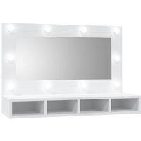 Mirror Cabinet with LED Washroom Storage Cabinet Bathroom Vanity Unit vidaXL