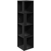 vidaXL Corner Cabinet Black 33x33x132 cm Engineered Wood