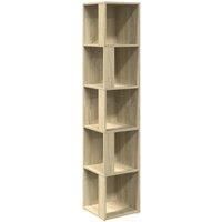 vidaXL Corner Cabinet- Modern Sonoma Oak Engineered Wood Standing Storage for Living Room, Bedroom or Office
