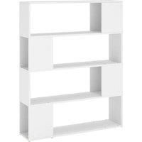 vidaXL Book Cabinet Room Divider White 100x24x124 cm