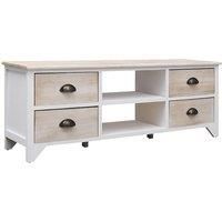 vidaXL TV Cabinet 108x30x40 cm Solid Paulownia Wood
