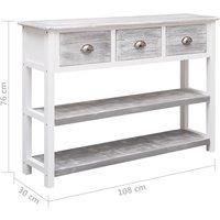 vidaXL Sideboard Antique greeny 108x30x76 cm Solid Paulownia Wood