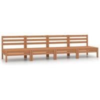 Garden Sofa Outdoor Sofa Wooden Sectional Sofa Seat Solid Wood Pine vidaXL