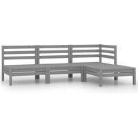 Garden Sofa Outdoor Sofa Wooden Sectional Sofa Seat Solid Wood Pine vidaXL