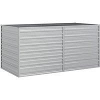 Garden Raised Bed Patio Outdoor Planter Flower Box Galvanized Steel vidaXL