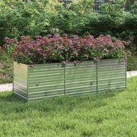 vidaXL Garden Raised Bed 240x80x77cm Galvanized Steel