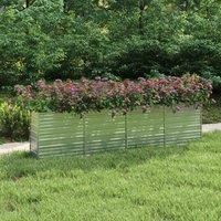 Garden Raised Bed Patio Outdoor Planter Flower Box Galvanized Steel vidaXL