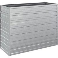 Garden Raised Bed Patio Outdoor Planter Flower Box Galvanized Steel vidaXL