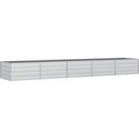 Garden Raised Bed Patio Outdoor Planter Flower Box Galvanized Steel vidaXL