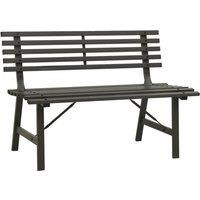 vidaXL Garden Bench 110 cm Steel Black