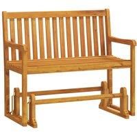 Solid Acacia Wood Garden Swing Bench 110 cm Outdoor Patio Glider vidaXL