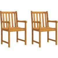 vidaXL Garden Chairs 2 pcs Solid Acacia Wood