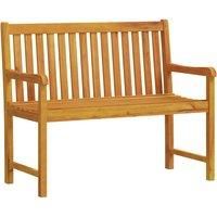 vidaXL Garden Bench - Solid Acacia Wood, Weather-Resistant Outdoor Seating with Armrests and Backrest, Easy-to-Clean, Versatile Usage for Garden, Patio, Deck - Brown