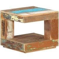vidaXL Coffee Table, Solid Reclaimed Wood, 45x45x40 cm, Unique Handmade Farmhouse Style, Durable and Versatile, Ideal for Living Room and Bedroom