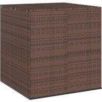 vidaXL Garden Cushion Box PE Rattan 100x97.5x104 cm Brown