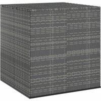 vidaXL Garden Cushion Box PE Rattan 100x97.5x104 cm Grey