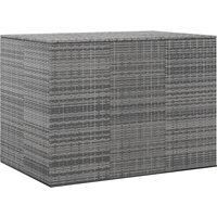 vidaXL Garden Cushion Box PE Rattan 145x100x103 cm Grey