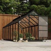 vidaXL Glass Greenhouse Anthracite 155x395.5x191 cm