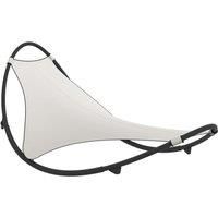 Rocking Sun Lounger with Wheels Sun Bed Steel and Textilene Fabric vidaXL